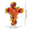 Wreath for Front Door, Cross Design with Artificial Flowers Easter Celebrations