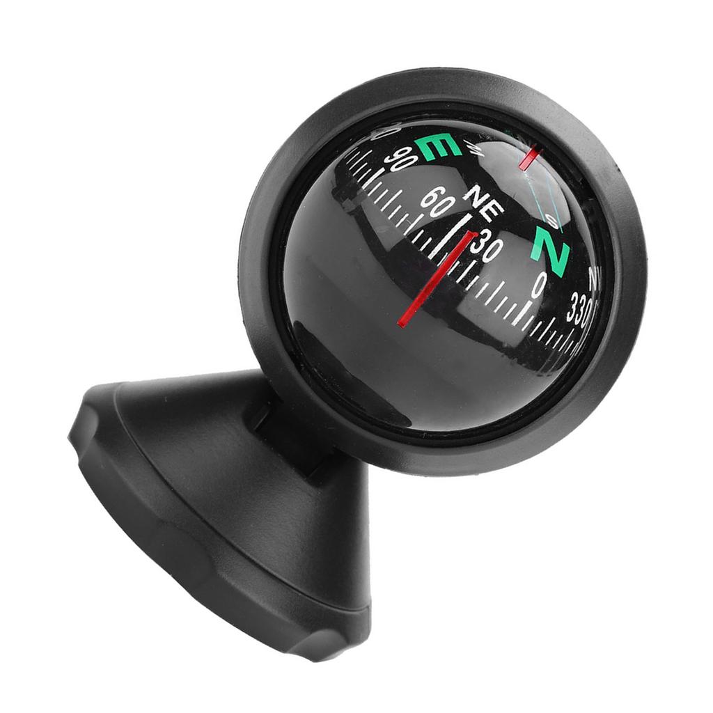 Black Electronic Adjustable Ball Night Vision Compass for Boat Vehicle