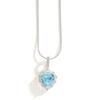 Women's Heart-Shaped Zircon Necklace Copper Collarbone Chain Light Luxury Niche Design Versatile Fashion Accessory