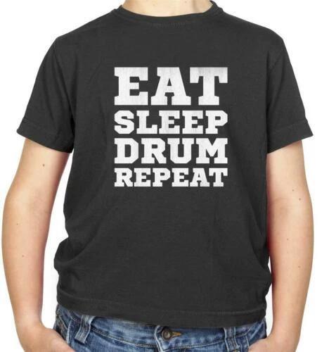 Eat Sleep Drum Repeat Kids T-Shirt - Rock - Music - Musician - Drummer - Band 140
