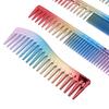 5pcs Space Aluminum Colorful Gradient Haircut Comb Salon Hairdressing Comb Styling Tool