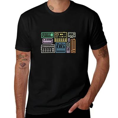 Synthesizer, Keyboards, Midi, Elektronische Musikwerkzeuge Pixel Art T-Shirt T-Shirt Mann Baumwoll-T-Shirt