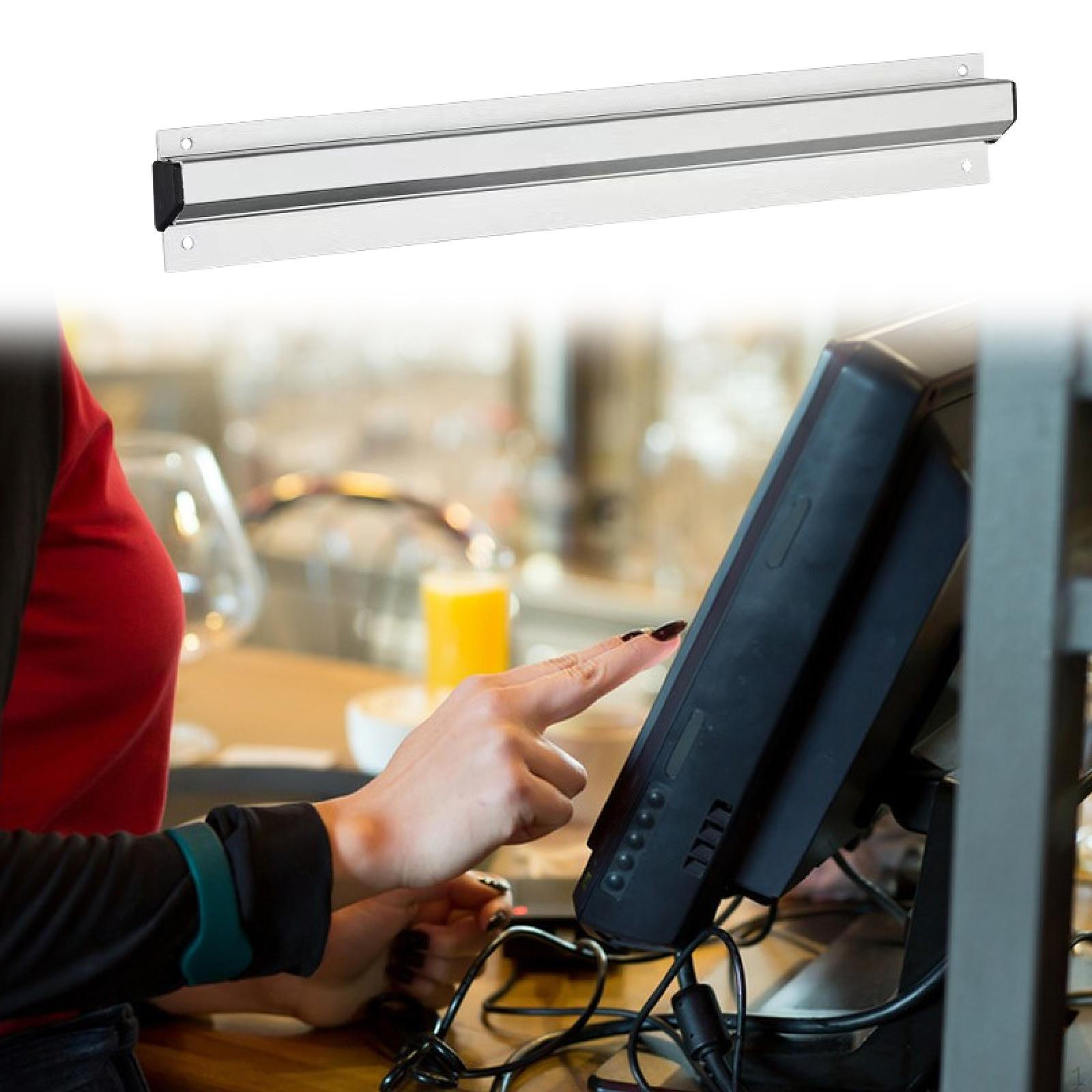 

Kitchen Order Organizer Receipt Holder, Aluminum Alloy Construction, Wall Mounting, Quick 35cmx5.5cm