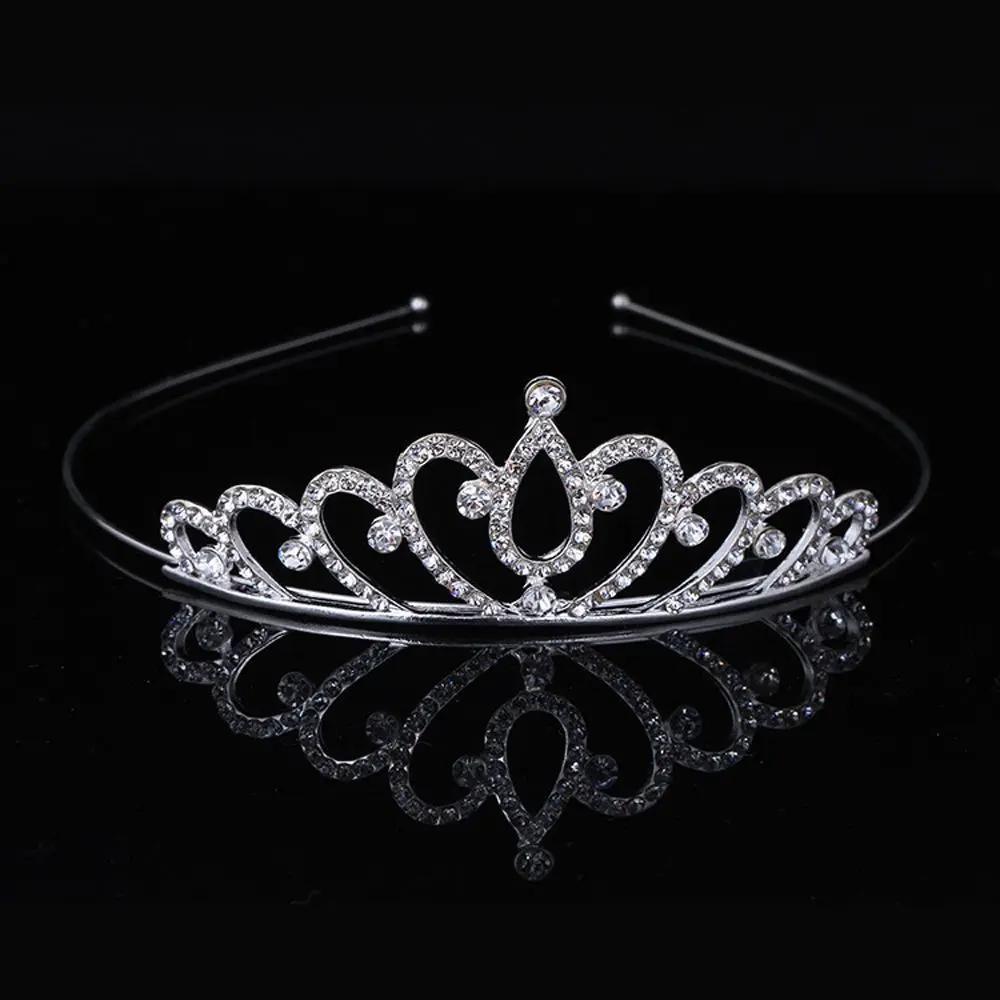 Exquisite Princess Crystal Tiara Crown Headband Children Girls Love Bride Prom Wedding Party Accessories Jewelry Gifts New