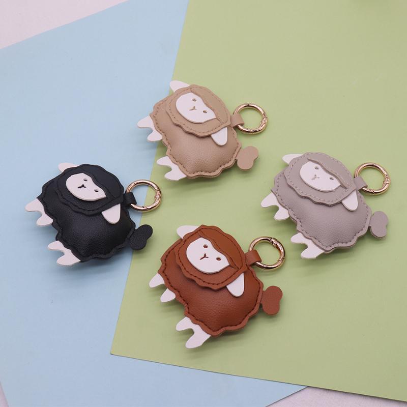 Cute Cartoon White Sheep Keychain Soft Pendant 1Pcs Fashion Key Charm for Women Backpack Daily Accessory