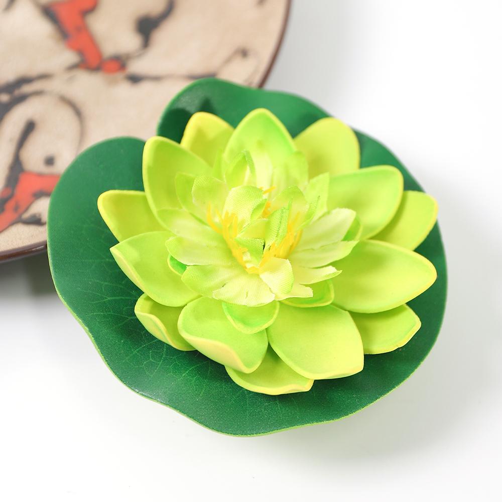 1/5/12Pcs Lotus Artificial Flowers Head Foam Fake Flower for Home Decor Garden Wedding Decoration Outdoor Swimming Pool Ornament