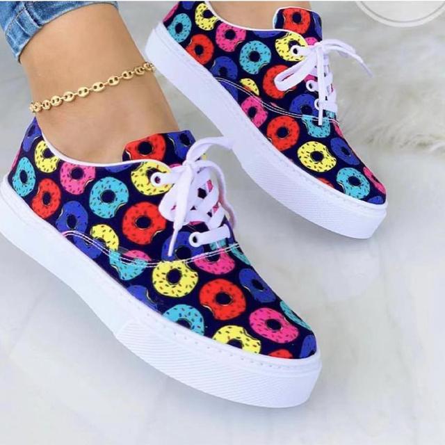 Women Flats Sport Canvas Shoes Summer New Sneakers Fashion Running Shoes Platform Women Shoes Walking Lace -Up Mujer Zapatos