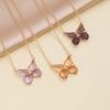 Butterfly Jewelry Multi-Colored Zircon Butterfly Necklace for Women Fashionable Clavicle Chain Pendant Necklace for Women