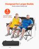 VEVOR Double Camping Chair, Oversized Two Person Camp Chair with 660 Lbs Heavy Duty Support, with Dual Cup Holders, Wine Glass Holders