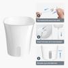 Self Watering Plant Pots Small White Planter with Reservoir Translucent Inner Pot Cotton Wick Planters for Violet Cuttings Seedlings Propagation