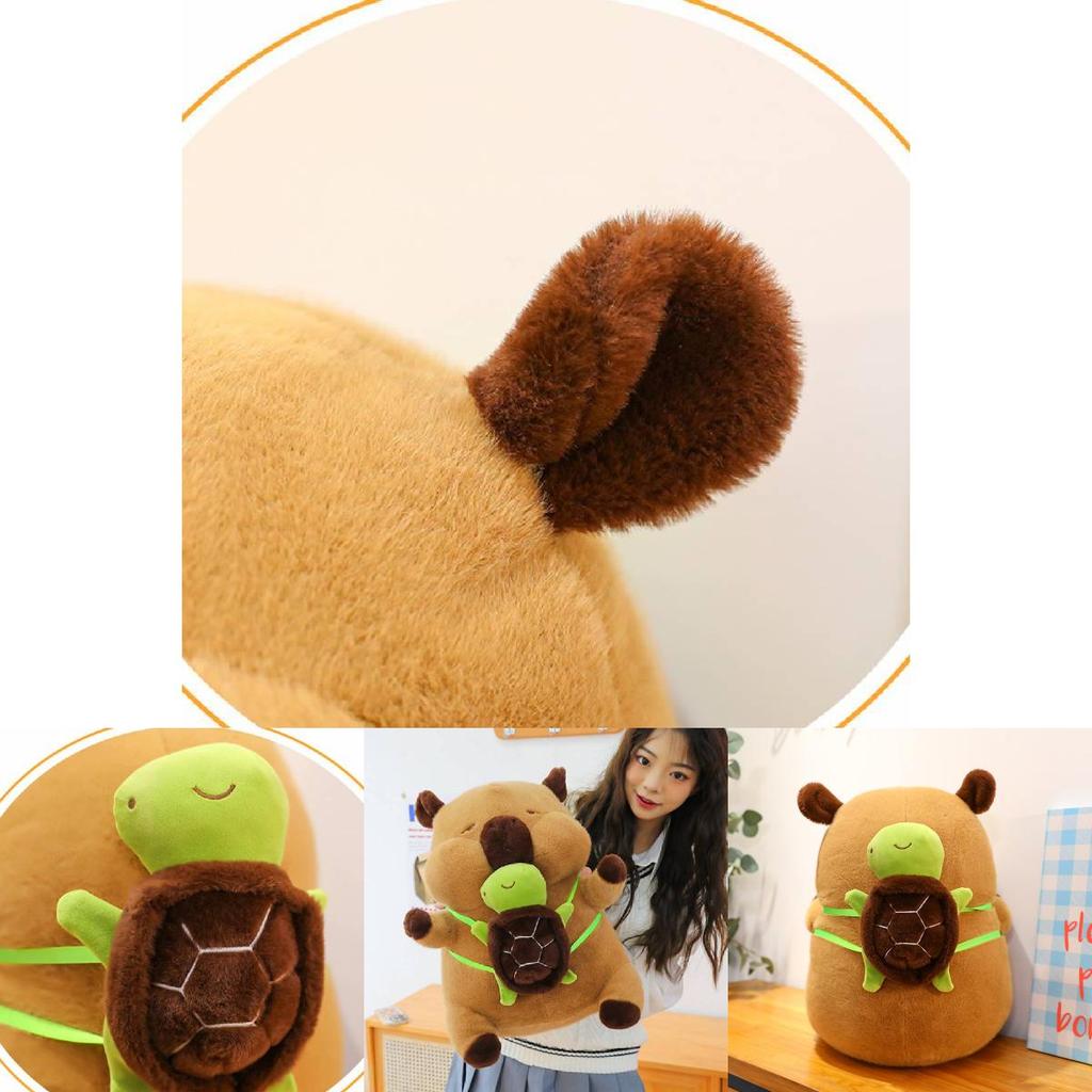 Adorable Capybara Plush Toy High-quality Soft Plush Turtle Backpack Doll For Kids' Birthday