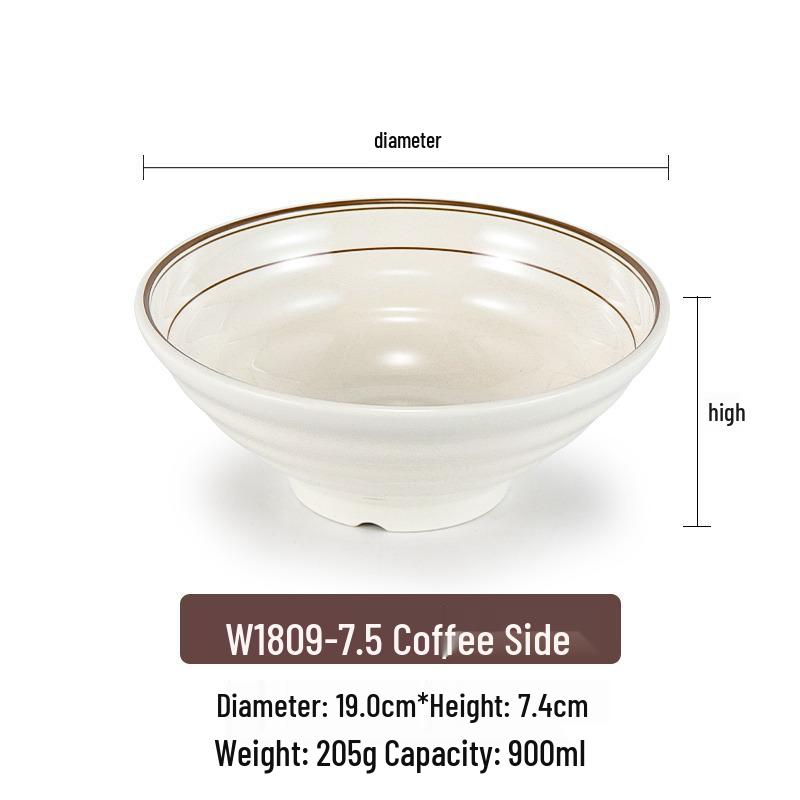 Pink Melamine Ramen Bowl - Creative Conical Hat Design, Imitation Porcelain, Large for Beef Noodle Soup and Mala Tang.