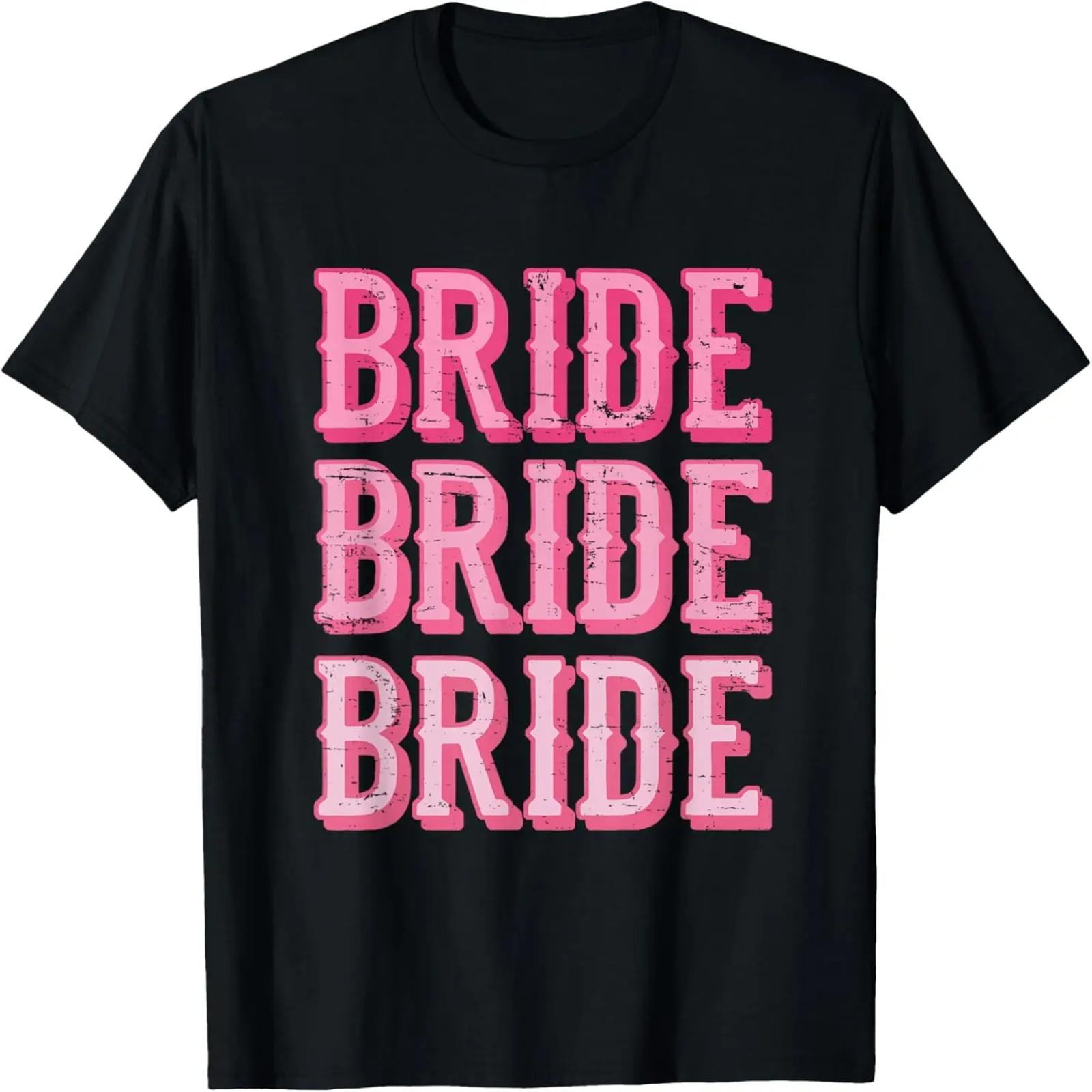 

Vintage Retro Bride Rodeo Cowgirl Bachelorette Party Wedding T-Shirt XXXXXL чёрный