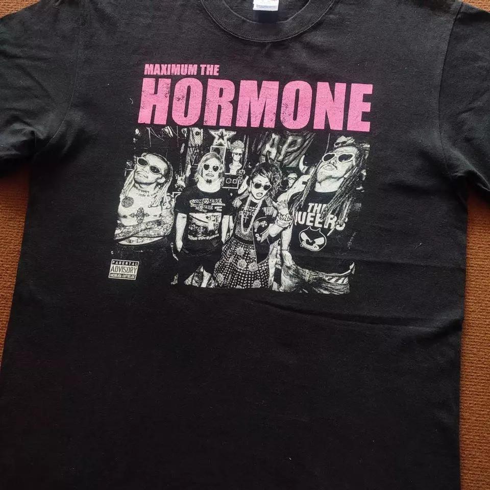 Maximum The Hormone Japanese band 90s basic black retro T shirt