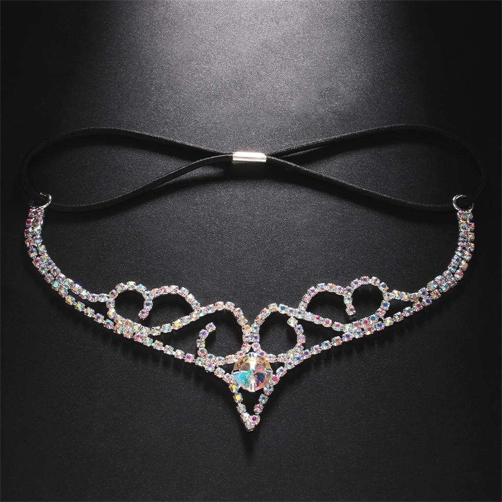 Bohemian Rhinestone Hairband Glitter Party Headband Teens Girls Dance Prom Wedding Headwear Summer Vacations Headpieces