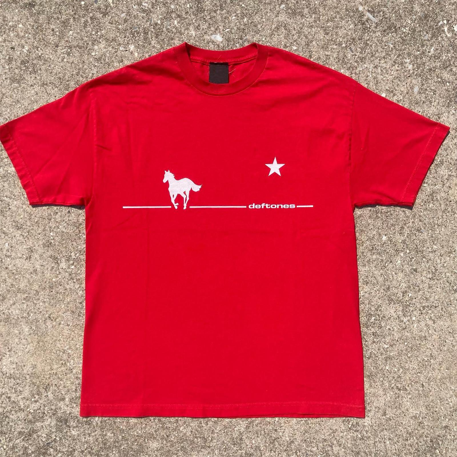 Винтажная футболка Deftones White Pony Красная Унисекс Размеры S-5XL S