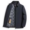 Men's Luxury Lightweight Down Jacket - Winter White Lapel Design