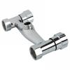 Easily Installed Wall Mounted Chrome Finished Dual Control Shower Faucet