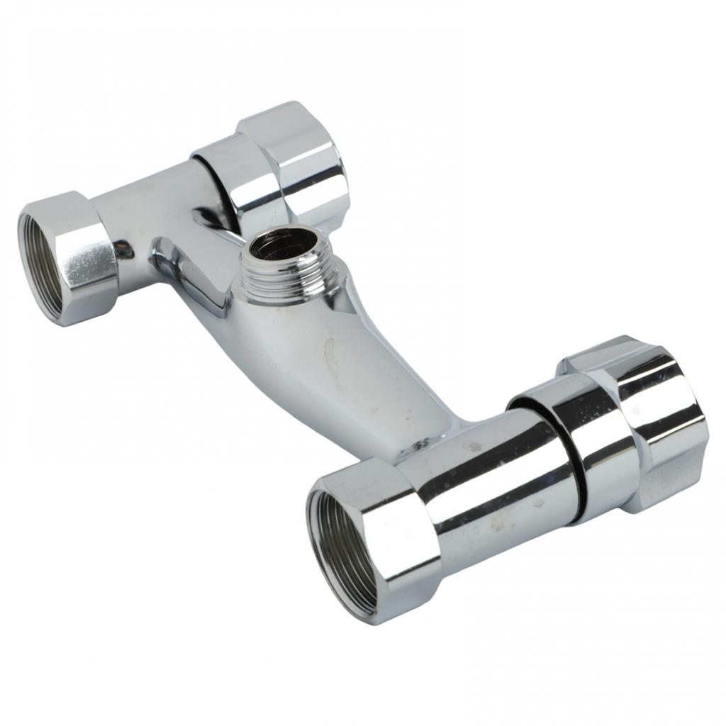 Easily Installed Wall Mounted Chrome Finished Dual Control Shower Faucet
