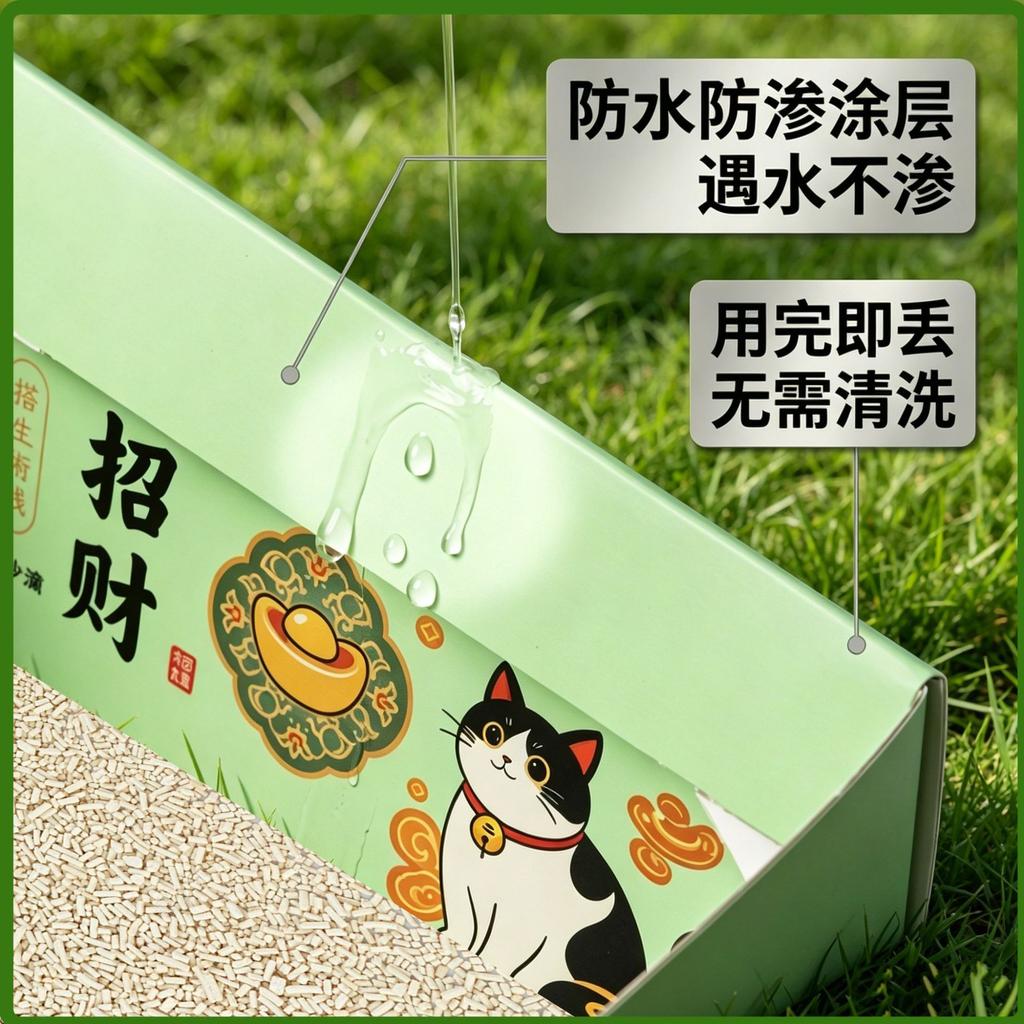Large Disposable Portable Foldable Cat Litter Box Temporary Cat Toilet