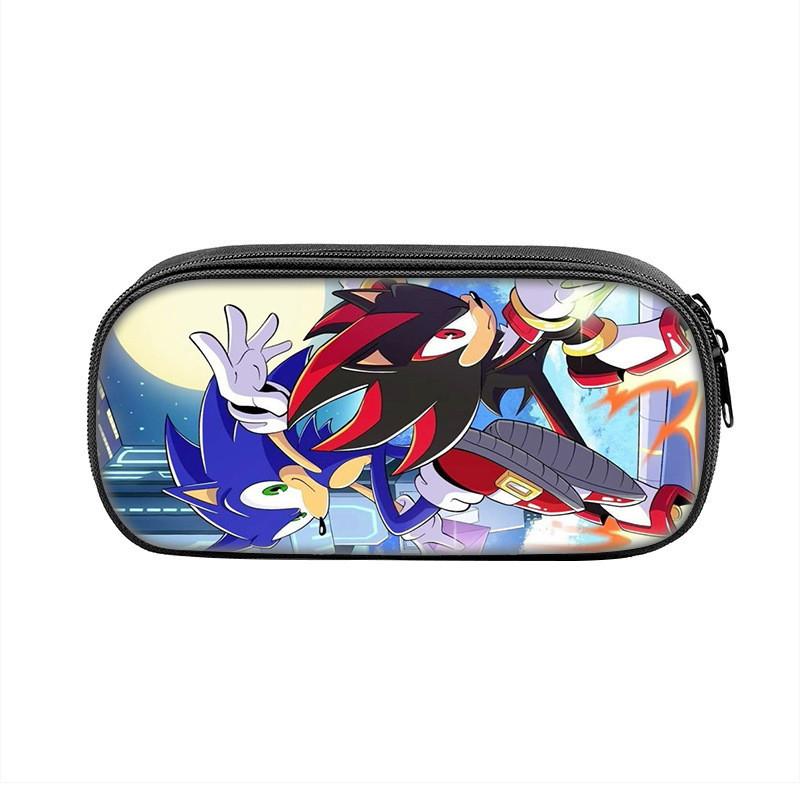 

Однослойная сумка-пенал с принтом персонажа мультфильма Соник для хранения канцелярских принадлежностей для школьников и подростков Style1