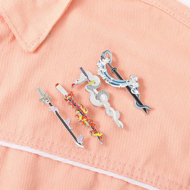 Anime Demon Slayer Metal Badge Cartoon Character Brooch Stylish Accessory For Fans
