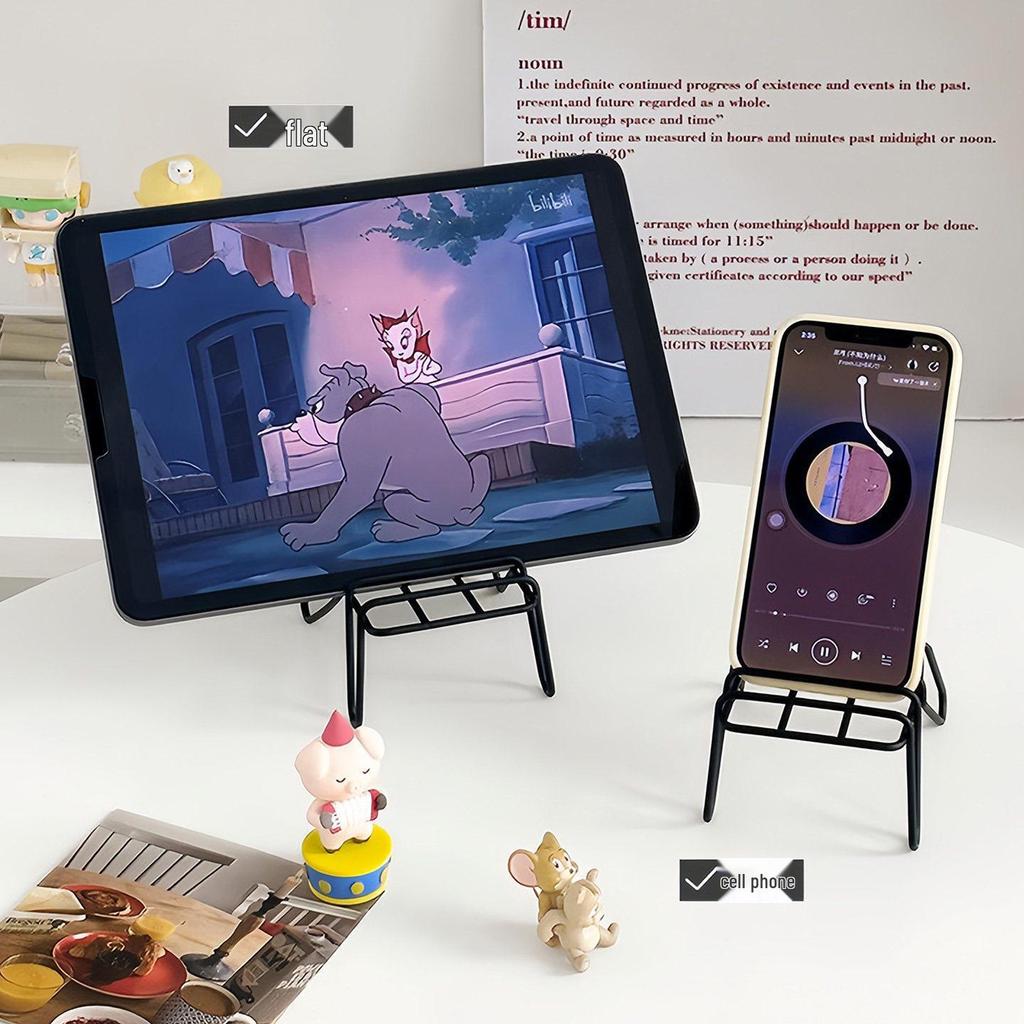 Creative Metal Iron Art Phone Holder - Cute, Portable Desk Ornament Stand for Lazy Users