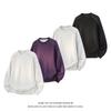 Mens Casual Round Neck Sweatshirt 2026 Loose Fit Solid Color Top Teens Daily Wear