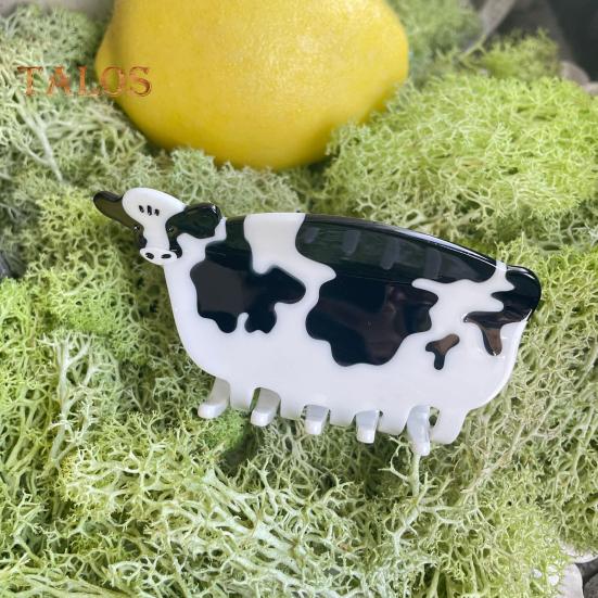 Animal Shape Hair Claw Cartoon Chicken Pig Milk Shape Hair Clip Acetic Acid Anti-slip Design Women Girl Hair Accessories