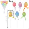 6 Pieces Easter Egg Picks Branches Art Crafts Decoration Cake Topper Sticks for Holiday