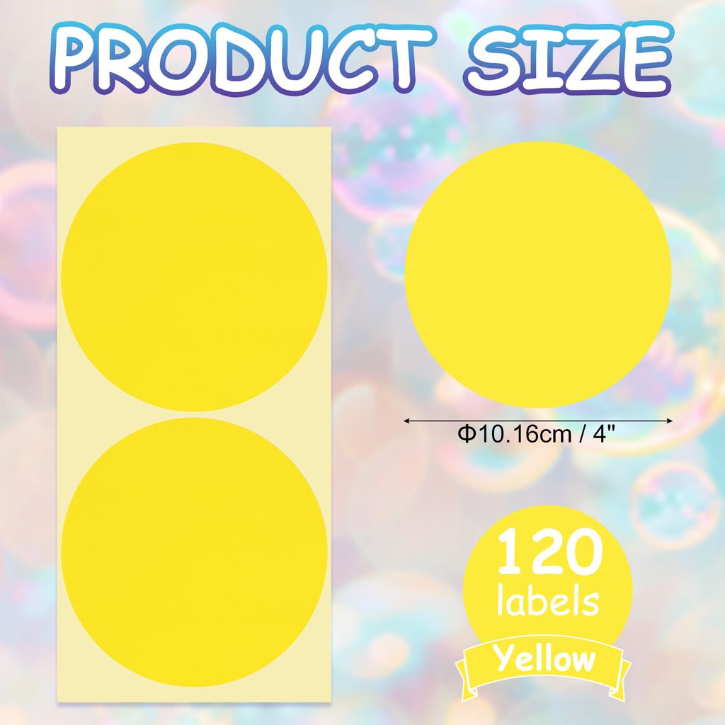 30/60Sheet Colored Dot Stickers Labels 4Inch Circle Price Sticker Self Adhesive Circle Tags Coding Labels for Organizing Sealing