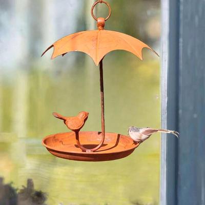 Hängendes Vogelfutterhaus Ornament Rustikales Retro-Design Dekorativ für Draußen Hof Innenhof Außenbereich