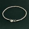 925 Silver Bracelet 3MM Twisted Rope Exquisite Ladies Fashion Wedding Party Gift Jewelry