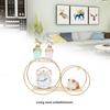 Wall Hanging Storage Shelf Metal Round Decorative Wall Mount Floating Organizer for Bathroom