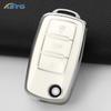 Tpu Car Flip Key Case Fob Keychain Suit For Volkswagen Vw Polo Golf Passat Tiguan Beetle Caddy Eos Skoda Octavia Seat Leon Altea