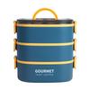Microwaveable Insulated Lunch Box with Cutlery: Large Capacity Bento for Office Workers and Students