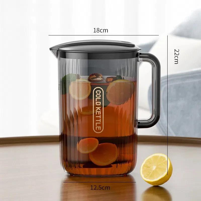 

Fridge-Friendly Iced Drink Container Food-Grade Plastic Water Pitcher Jug Beverage Carafe For Cold Tea Juice Lemonade Sangria Plastic water kettle