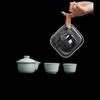 Susu Crackle Ru Ware Travel Tea Set