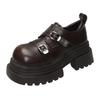 Autunno nuove scarpe di pelle piccole stile britannico scarpe Mary Jane da donna tacchi spessi e suole spesse aumentano
