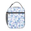 Watercolor Evil Eye Nazar Painting Insulated Lunch Bag for Women Kids Portable Food Boxes Thermal Lunch Box Tote