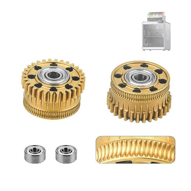 Upgrade K2 Plus Extruder Gear Carbonized Steel With Nano Coating All Metal Extruder Gear Kit More Durable