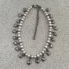 Fashionable Heart Pearls Necklace Handmade Adjustable Neckchain Stylish Clavicle Chain for Women Girls Elegant Choker