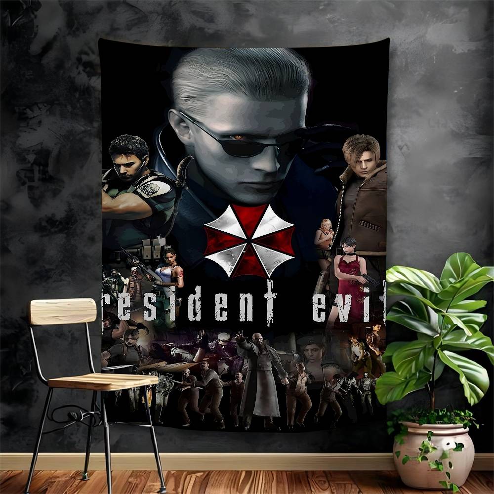 Tapestry da Parete Grande Stampata Film ResidentEvil Gioco Arte Fantascienza Stanza Decorazioni per la Casa Coperta Decorativa