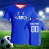 Frankrike Fotbollströja Snabbtorkande Fotbollslagströja Sportuniform för Män Kvinnor Barn