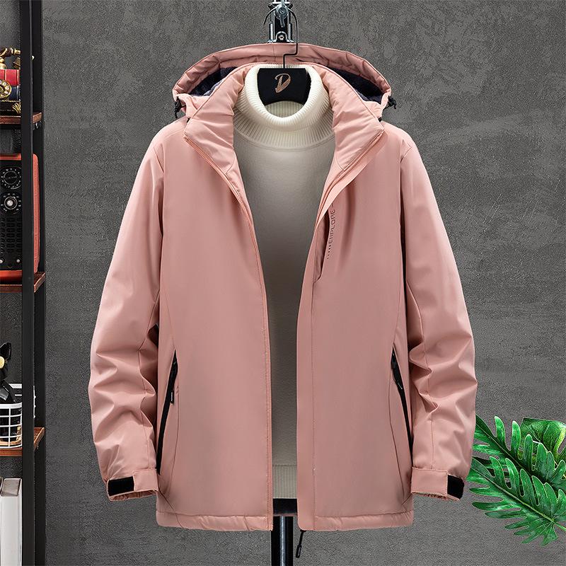 Men s 2021 Winter Fleece-Lined Waterproof Windproof Jacket for Cold Weather Medium