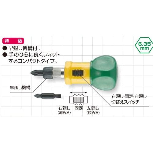 ENGINEER Ratchet Stubby Set (10 Bits) DR-04