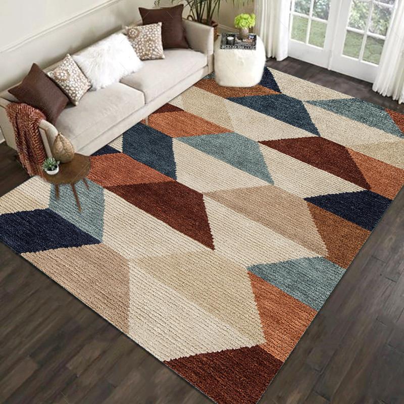 Green Retro American Living Room Floor Mat High Touch Flowers Balcony Dining Room Bedroom Bed Full Of Carpeted Home Decor