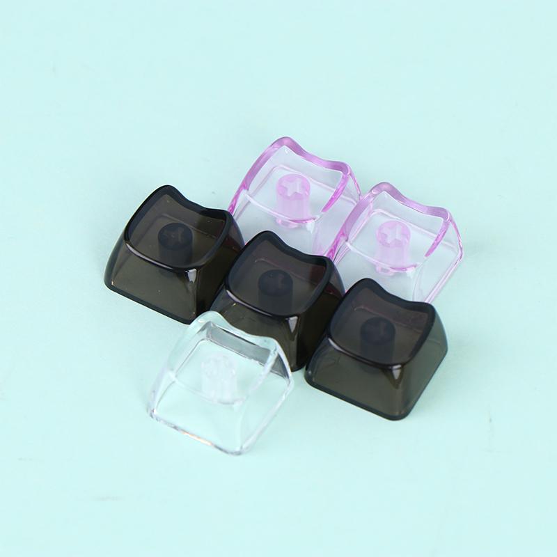 20Pcs Transparent Cute Cat Keycaps PBT 1U Blank MAO Profile for Custom Mechanical Keyboard Modification