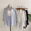 Honey J Women Noella Wrinkle Pocket Shirt Banding Shorts 4 Colors