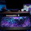 Fantasy purple crow large Mouse Pad Desk Mat Gaming mats with Stitched Edge Durable Non-Slip Computer mousepad office rug